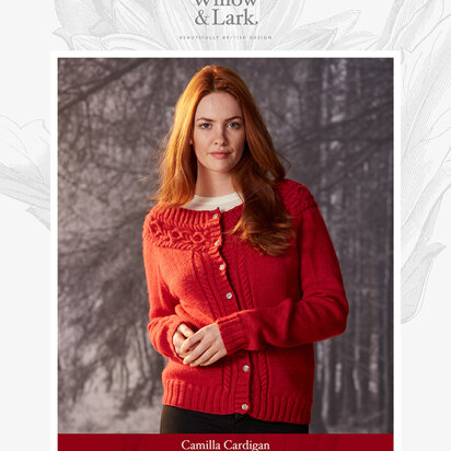 Camilla Cardigan in Willow and Lark Nest - Downloadable PDF