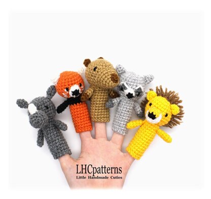 Animal2 Ten Finger Puppets Crochet Pattern