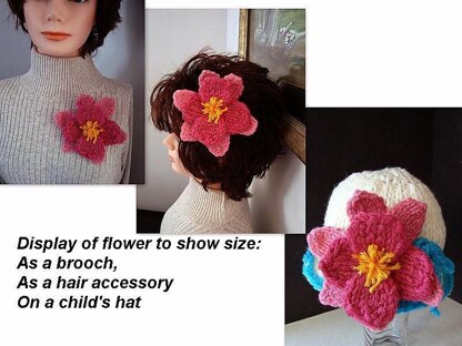 558 KNITTED ORCHID, ROSE, and LEAF