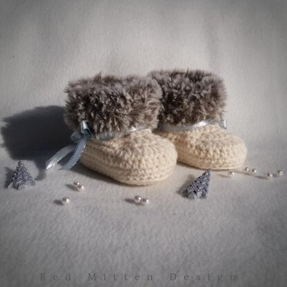 PDF Faux Fur Baby Booties