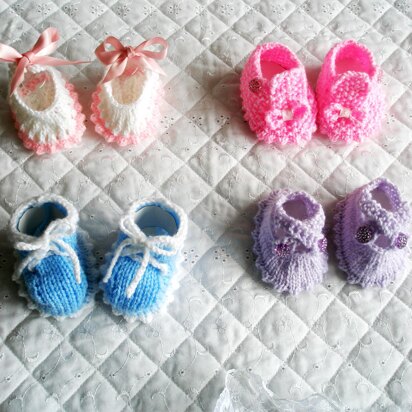 Knitting pattern for Shoes and boots 0-3 Month Baby, 20-22" Reborn doll