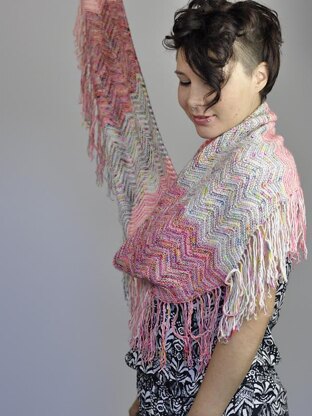 Chevron Fringe Shawl