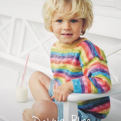 "Imogen Sweater" - Sweater Knitting Pattern in Debbie Bliss Baby Cashmerino Tonals - DBS080