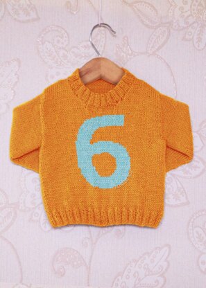 Intarsia - Number Chart - Childrens Sweater