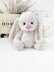 Cute teddy bunny with pink nose