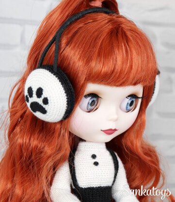 Music Panda outfit for Blythe doll