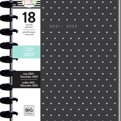 The Happy Planner Black & White Classic 18 Month Planner
