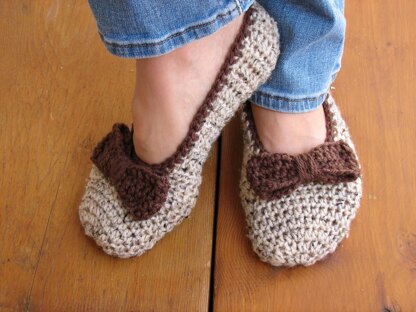 Adult Slippers with Bow