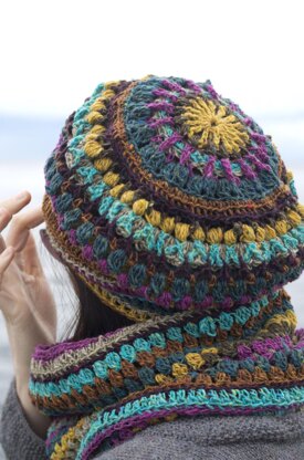 Mandala Hat and Cowl Set