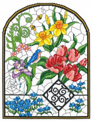 Imaginating Spring Stained Glass Cross Stitch Kit