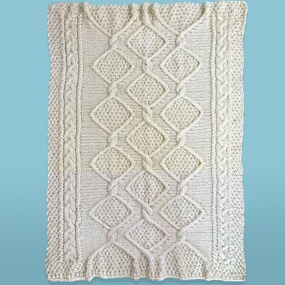 Diamond Heights Cable Blanket