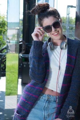 Slouchy Striped Cardigan