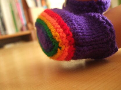 Simpler Rainbow Mary Jane Booties