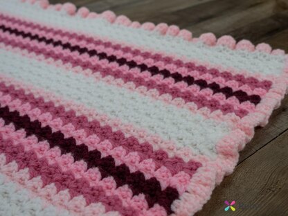 Striped Wattle Stitch Large Blanket Free Crochet Pattern