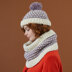 Debbie Bliss Dotty Cowl and Bobble Hat PDF.