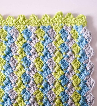 Crosshatch Stitch Baby Blanket