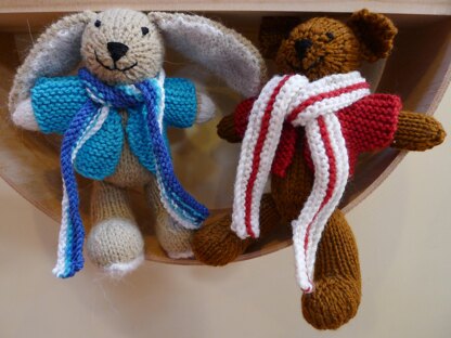 Rhubarb and Custard Bear and Rabbit Toys