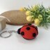 Ladybug crochet keychain pattern Amigurumi bag charm Crochet car hanging decor