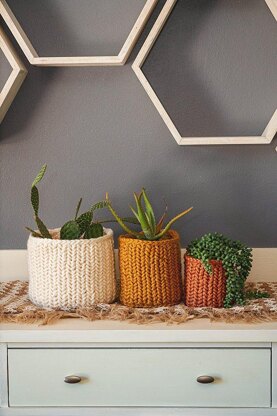 Herringbone Crochet Basket