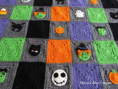 Halloween Granny Square Blanket