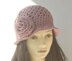 Crocheted Flower Cloche Hat