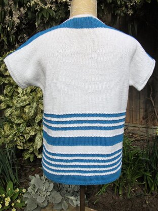 2 Tone Striped V Neck Sweater