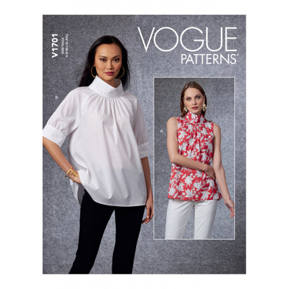 Vogue Misses' Top V1701 - Paper Pattern, Size A (S-M-L-XL-XXL)