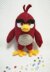 Exclusive Knitting Patterns for beginners -Knitted Red Angry birds 10 inc