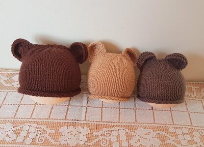 Roll Brim Baby Bear Beanie