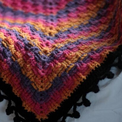 Basket Weave Granny Square Blanket