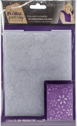 Crafter's Companion Sara Davies Signature Floral Fantasy 3D Embossing Folder - Falling Flowers