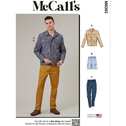 McCall's Men's Jacket, Shorts and Pants M8393 - Sewing Pattern