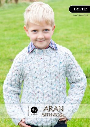 Cardigan in DY Choice Aran With Wool Tweed - DYP112