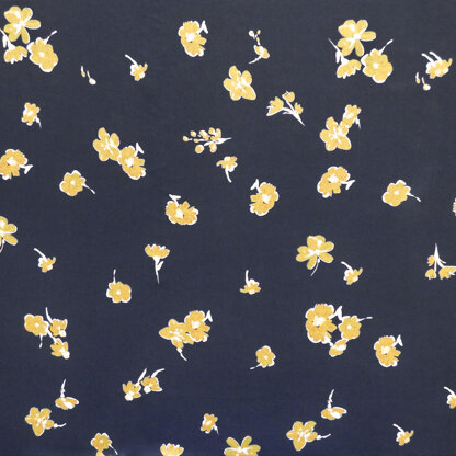 "Viscose Challis Lawn" von Lady McElroy  - Pansy Pop Navy - PansyPopNavy