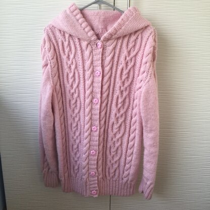 Aran hoodie jacket