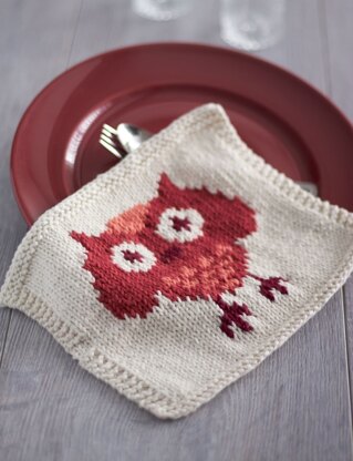 Owl Dishcloth in Lily Sugar 'n Cream Solids