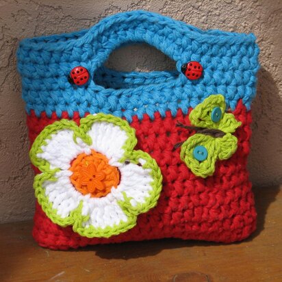 Girls Purse with Big Flower