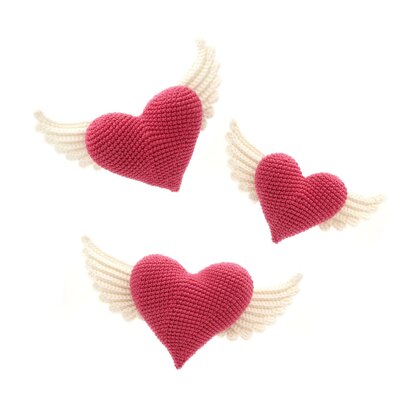 Hearts with Wings, 3 sizes