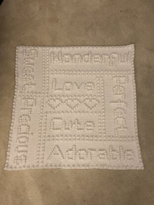 Precious Words One-Piece Baby Blanket