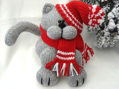 Knit Pattern Cat Animal Patterns Children Toy
