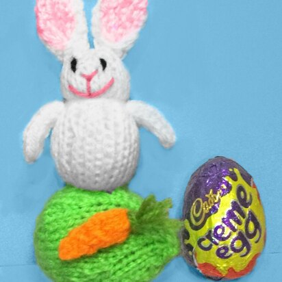 Easter Bunny on Burrow chocolate cover creme egg