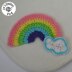 Rainbow Applique/Embellishment Crochet * sky collection including free base square pattern