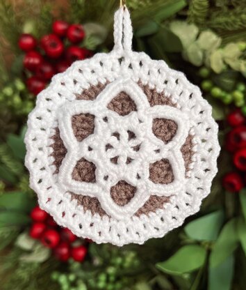 Lacy Border Layered Snowflake Ornament