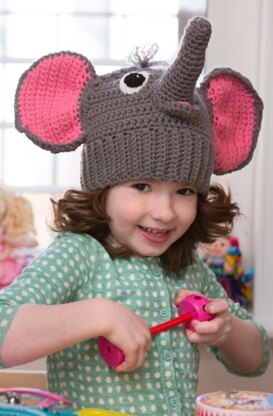 Elephant Hat in Red Heart With Love Solids - LW4192