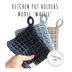 Pattern kitchen pot holder "waffle" model crochet