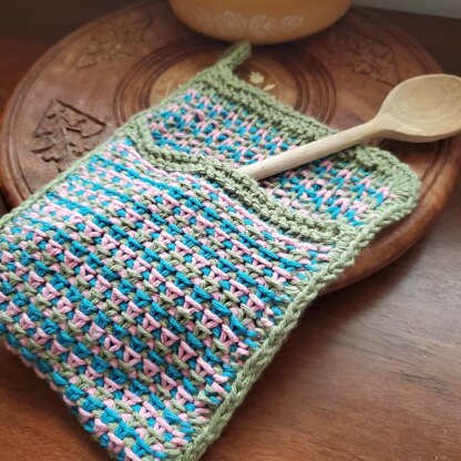 Three Color Linen Oven Mitt