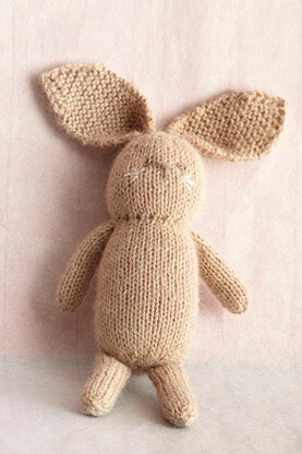Knit Little Bunny Toy in Lion Brand Superwash Merino Cashmere - L0214AD