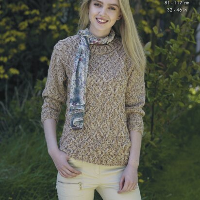 Sweaters in King Cole Aran - 4963 - Downloadable PDF