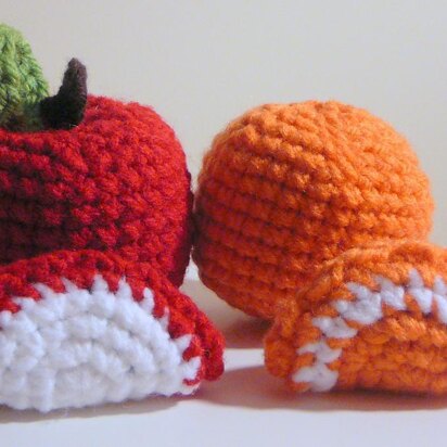 Amigurumi Apple and Orange