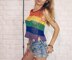 LGBT flag unisex tank top